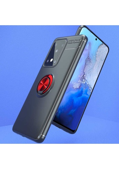 Samsung Galaxy Uyumlu S20 Ultra Kılıf Yüzüklü Magnetli Ravel Case
