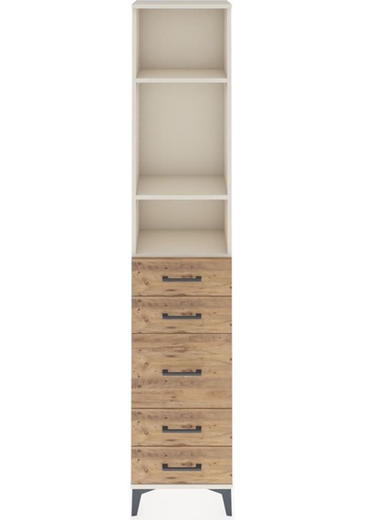 Arges Dolap 3 Raflı 5 Çekmeceli 44x30x221 Aytaşı-çam Aytaşı