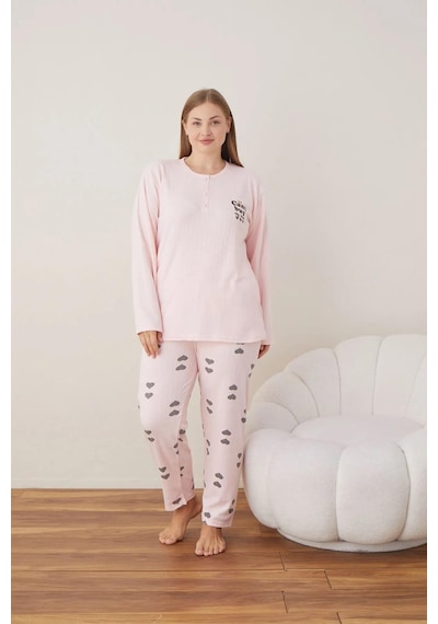 Boyraz Lindros Kadın Pamuklu Düğme Yaka Raporlu İnterlok Battal Pijama Takımı 05109 - 1 Adet Pembe Boyraz Lindros Kadın Pamuklu Düğme Yaka Raporlu İnterlok Battal Pijama Takımı 05109 - 1 Adet Pembe