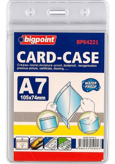 Bigpoint Kilitli Kart Poşeti Dikey A7 74x105mm 3 Adet