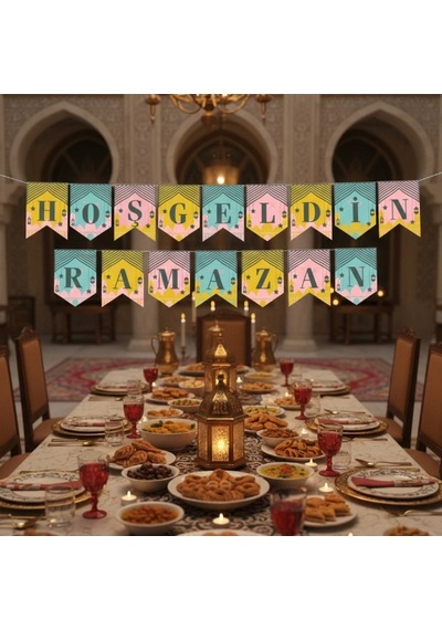 Ramazan Renkli Banner Süs - Hoşgeldin Ramazan 1