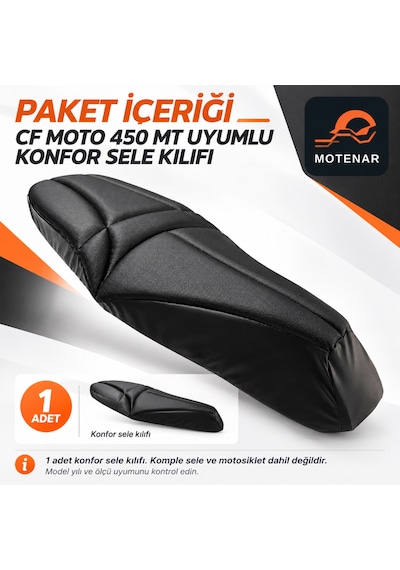 Motenar Cf Moto 450 Mt Uyumlu Visco Konfor Sele Kılıfı Siyah