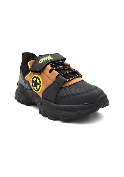 Alessio T-021 Cırlı Hafif Taban Çocuk Outdoor Siyah Taba Siyah Taba