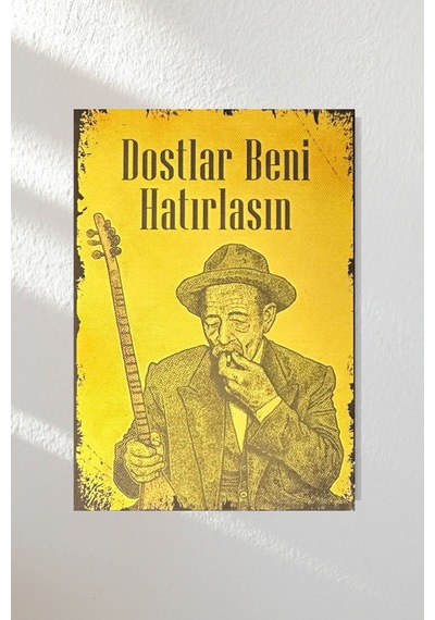 "aşık Veysel" Ahşap Poster Üçlü Set 20 15 Cm - 593174806