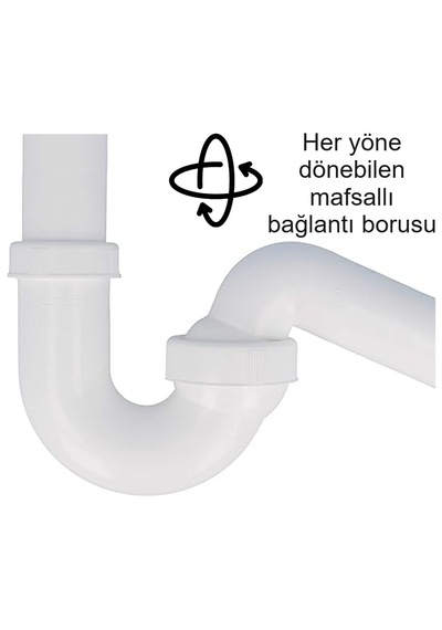 Dallmer yer kazandıran çift gözlü evye sifonu, süzgeçli, koku önleyici, dar delikli evyeler için