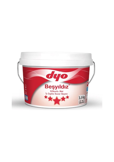 Dyo Beşyıldız Silikonlu Mat İç Cephe Boyası 3.5 Kg Yosun Yeşili 3.5 KG