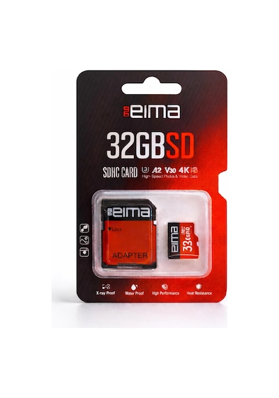 Eima 32gb Sd Kart Sdhc, Adaptörlü, Yüksek Performanslı Hafıza Kartı