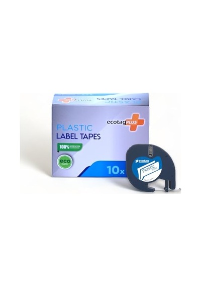 Dymo Letratag Etiket Muadili 12 Mm X 4 Mt Plastik Beyaz 10 Lu Paket Genel