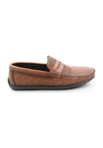 Taba Baskılı Hakiki Deri Erkek Loafer Ayakkabı E01697034003