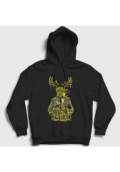 Presmono Unisex Suit Bring Me The Horizon Kapüşonlu Sweatshirt Siyah