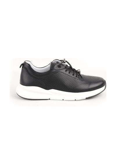 Libero L10.2219 Hakiki Deri Baskılı Ultra Hafif Eva Taban Kadın Casual Sneaker Ayakkabı Siyah