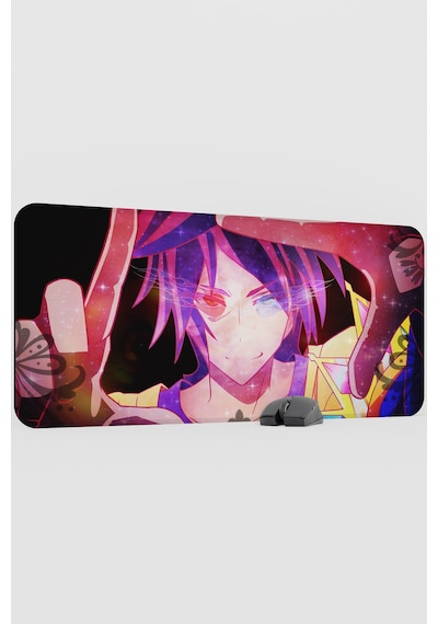 No Game No Life Anime V3 - 90x40 Xxl Gaming Kauçuk Kaymaz Taban Mouse Pad Fare Altlığı