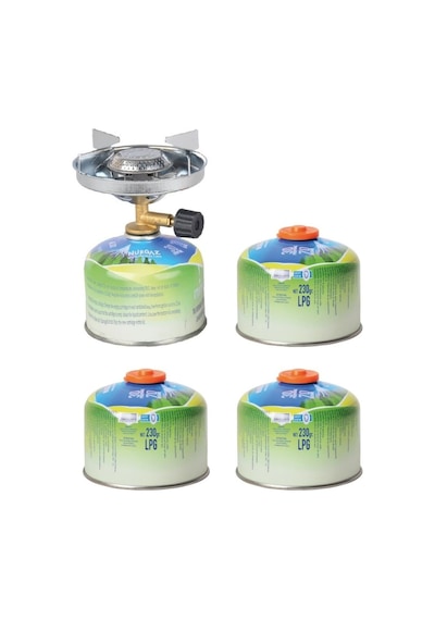 Nurgaz Troya Ocak+3 Adet 230 Gr Kartuş Set Çok Renkli