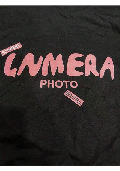Lnmera T-shirt - Siyah Baskılı Oversize Bisiklet Yaka Kısa Kol Siyah