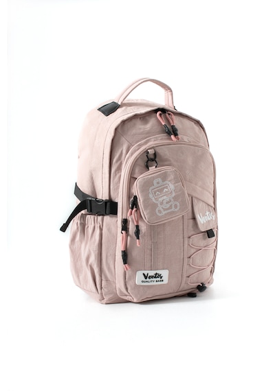 Ventis Qualty Okul Çantası Su Geçirmez Klinkır Kumaş Unisex Sırt Çantası Model 9b Pembe