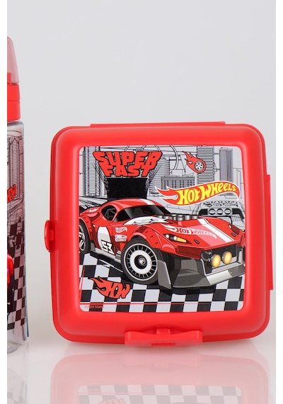 Dekomus İle Yeni Sezon Lisanslı Hot Wheels 2 Katlı Beslenme Kabı Ve 500 Ml Matara Seti Diğer