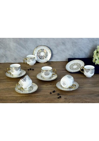 Paçi Nisa Yaldızlı Kahve Fincanı POR-101396