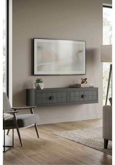 Tda1205a Yuka Duvara Montaj Tv Sehpası Antrasit 120cm