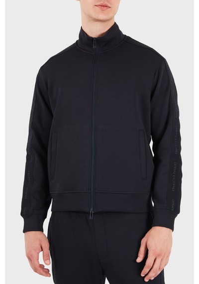 Armani Exchange Pamuk Karışımlı Dik Yaka Fermuarlı Sweat Erkek Sweat Xm003144 Af13047 Ub101 Lacivert