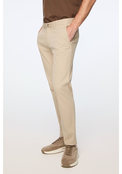 Morven Erkek Bej Pamuk Trend Düz Slim Fit Chino Pantolon 26ys003007653 Bej