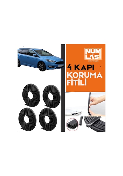 Ford Focus Station Wagon 3.nesil 4 Kapı Koruma Fitili Siyah Renk Numlas-a Kalite-nm2462