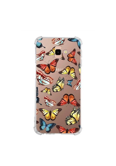 Prinrify Samsung Galaxy J4+ Plus Uyumlu Water Color 2 Baskılı Şeffaf Köşe Korumalı Antişok Kılıf