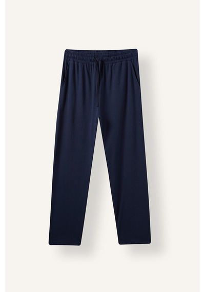 Defacto New Regular Fit Beli Bağcıklı Düz Paça Pijama Altı J0321ax26aunv135 Lacivert-nv135