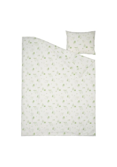 Ikea Barndrom Tek Kişilik Nevresim Takımı 150 X 200 Cm Beyaz - Açık Yeşil Çok Renkli