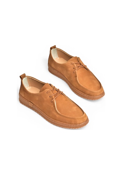 Fox Shoes Y555323002 Taba Hakiki Deri Süet Günlük Kadın Ayakkabı