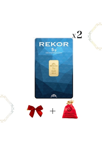 2 Adet 5 Gr 24 Ayar  Altın Rekor