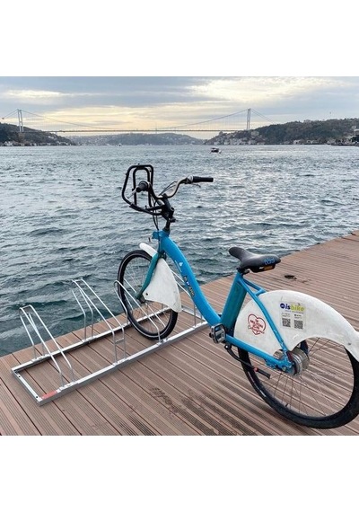 Bisiklet Park Yeri Dörtlü Galvaniz Eko, Park Demiri 40x140 Cm-553 Çok Renkli