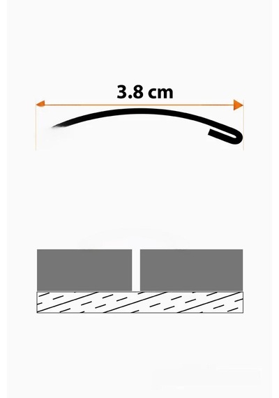 Kapı Eşik Profili Çelik 4 Cm Eninde - 244 Cm Uzunluğunda Bronz