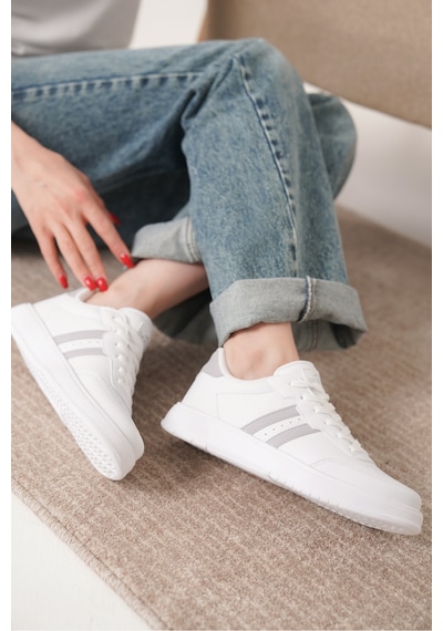 Daxtors Daxors D163 Günlük Ortopedik Kadın Sneaker Spor Ayakkabı Gri