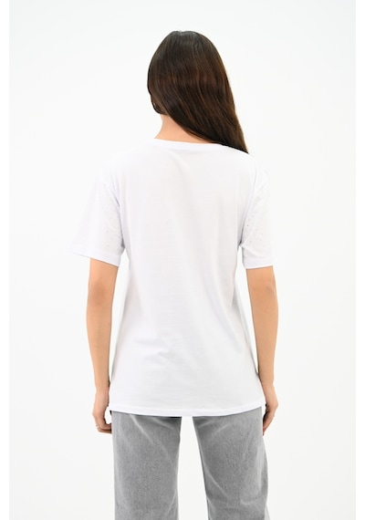 Kadın Taş Baskı Detaylı T-shirt 1749-24 001