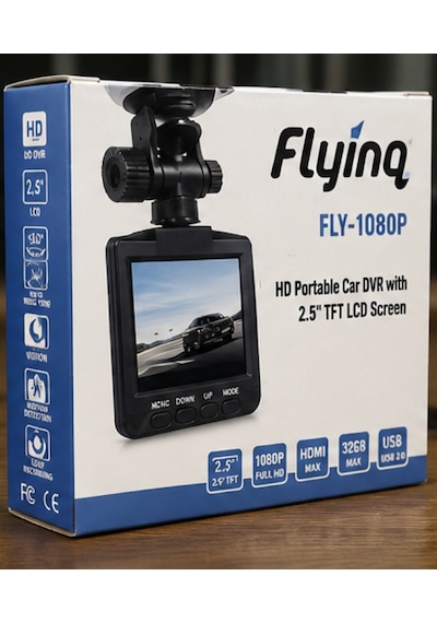 Flyinq Fly-1080p Araç İçi Kamera Hd Dvr Gece Görüşlü 2.5 Lcd Ekranlı Araç Kamerası