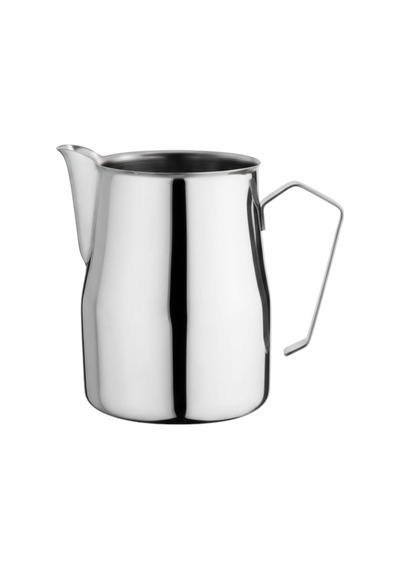304 Kalite Paslanmaz Çelik Butik Süt Potu 750 Ml - Büyük Boy Pitcher Sütlük