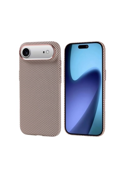 Apple iPhone Uyumlu 17 Air Kılıf Ultra İnce Karbon Tasarımlı Ve Magsafeli Cabix Premium Kapak Gold