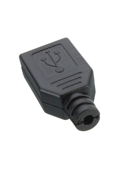 4 Pin Dişi Usb Soket - Plastik Kapaklı Usb Bağlantı