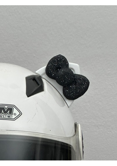 Motor & Motosiklet Siyah Fiyonklu Beyaz Kedi Kulak Kask Dış Aksesuarı Diğer