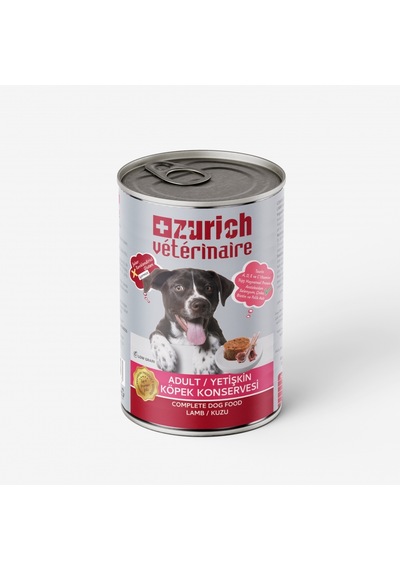 Zurich Veterinaire Pate Kuzulu Yetişkin Köpek Konservesi 415 G