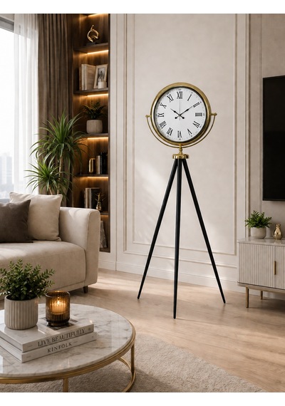 Gold Roma Rakamlı Lüks Tripod Ayaklı Saat