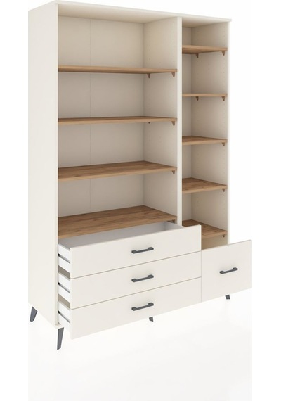 Hyperion Dolap 9 Raflı 4 Çekmeceli 132x44x195 Aytaşı-çam/aytaşı Aytaşı