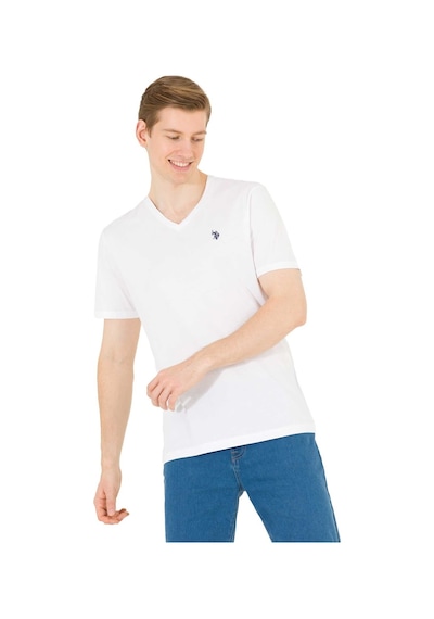 U.S. Polo Assn.  Erkek Tişört 5026320300-Vr013 Beyaz