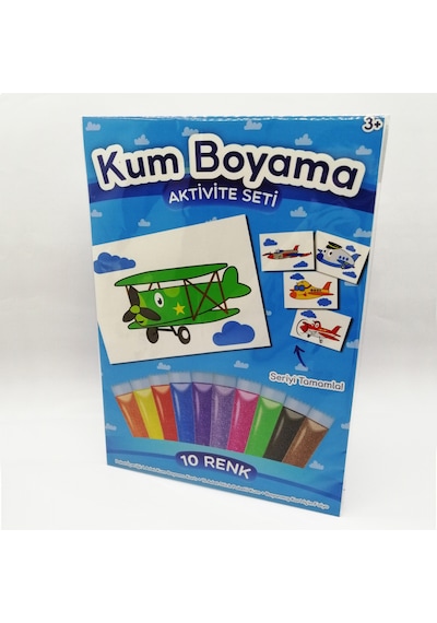 Pervaneli Uçak Uçak Kum Boyama Aktivite Seti