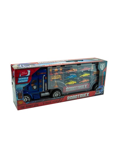 Oyuncak Taşıyıcı Tır Dev Boy 6 Adet Metal Araba 60 Cm Tır