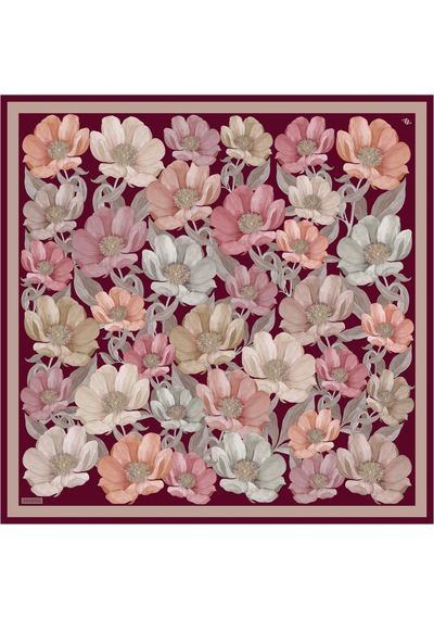 Armine Sura İpek Eşarp -2025/2026 -9403 Bordo