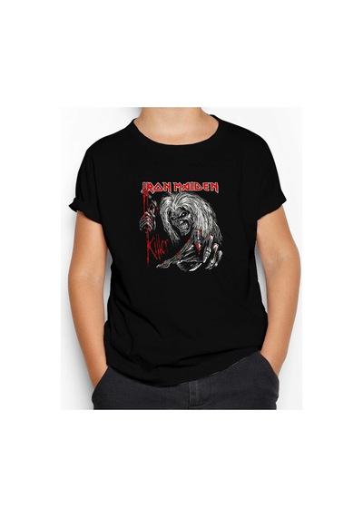 Zepplin Giyim Iron Maiden Scary Zombie Siyah Çocuk Tişört Siyah
