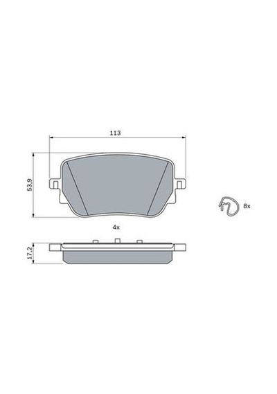 Mercedes Cla Serisi 117 Cla180d 1.5 2019-2024 Bosch Arka Balata 22987