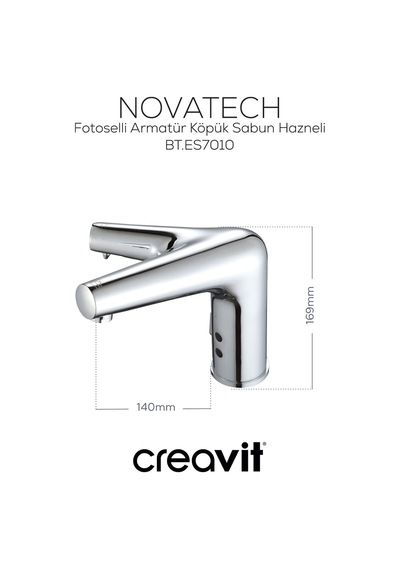 Creavit Fotoselli Armatür Köpük Sabun Hazneli Bt.es7010