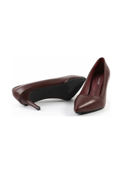 Tuna Hakiki Deri Bordo Stiletto Kadın Ayakkabı - Rgn80123 Bordo